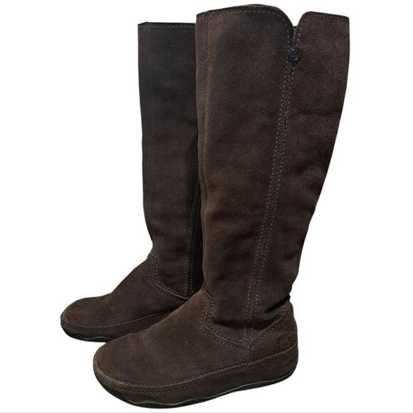 Fitflop Knee High Micro Wobble Board Whimsygoth Chocolate Suede Boots Size 7 - Picture 7 of 17